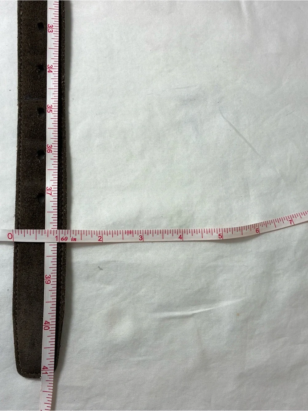 Cole Haan Womens belt leather suede brown sz 34